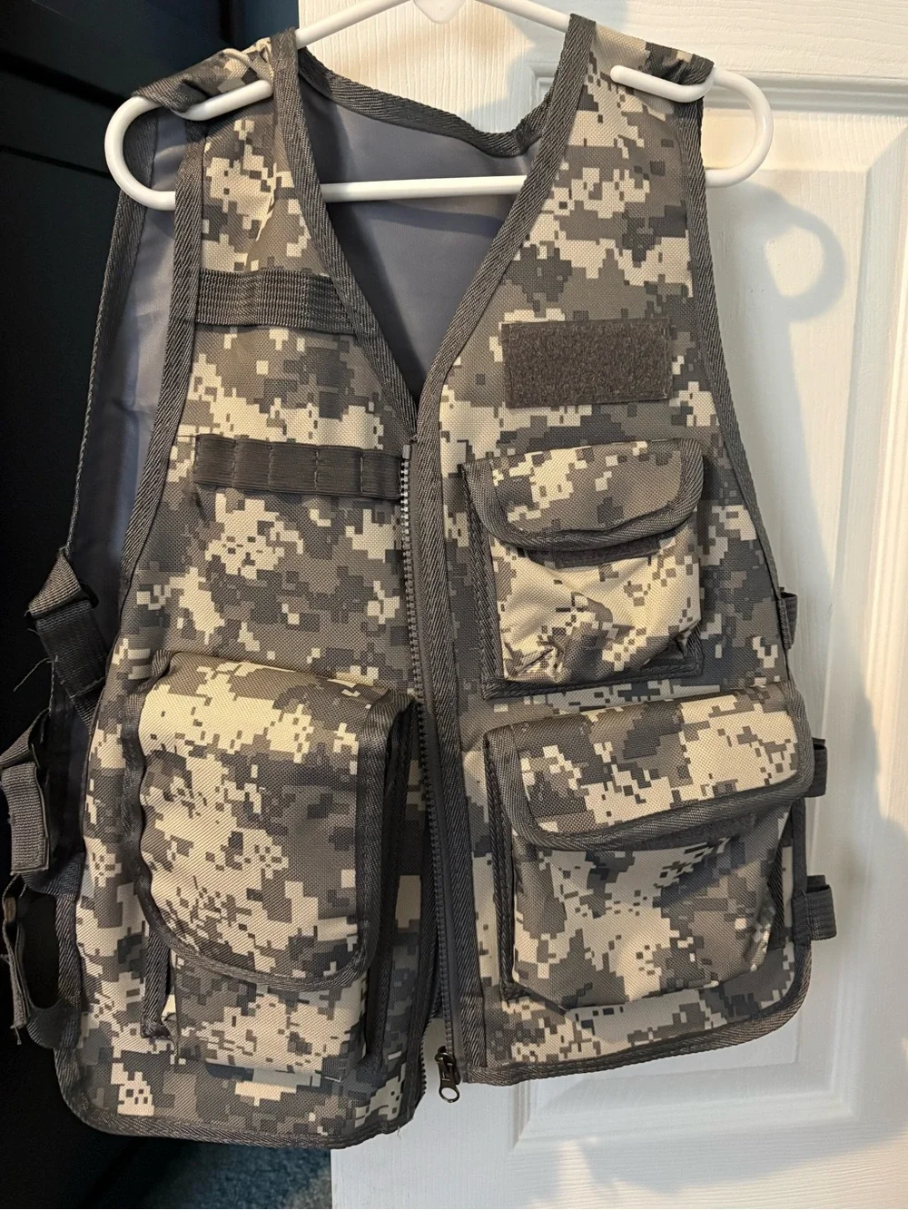 Digital Camo Tactical Utility Vest - Gray/Black Kid’s Play Vest